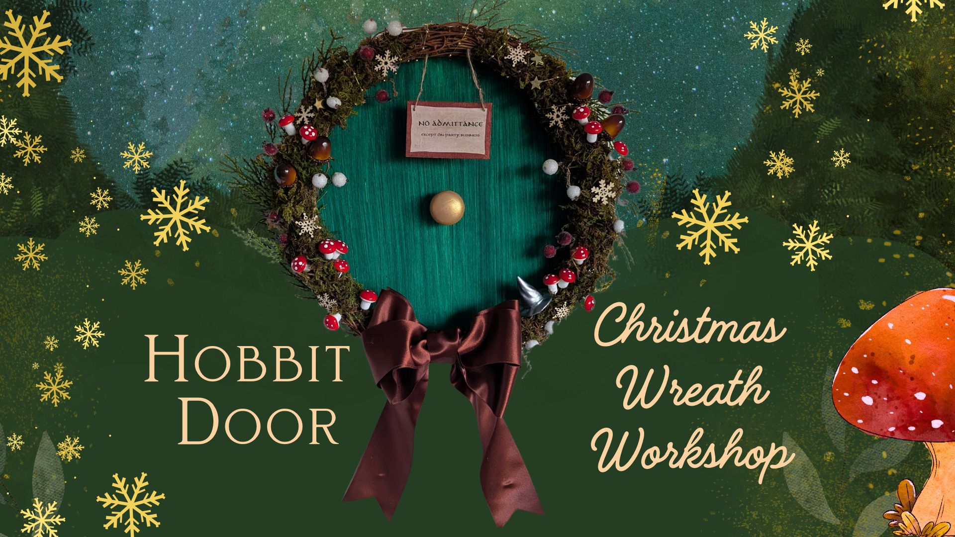 Hobbit Door Christmas Wreath Workshop
